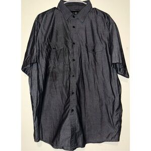 Beverly Hills Polo Club Gray Men's Black Button-Up Shirt